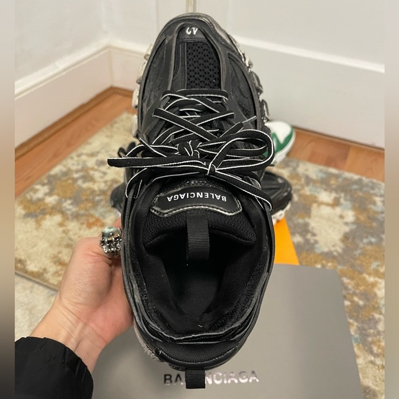 EUC Men’s Size 9 (Euro Sz 42) Balenciaga’s Track 2 Sneakers In Faded Black Color - Picture 14 of 16